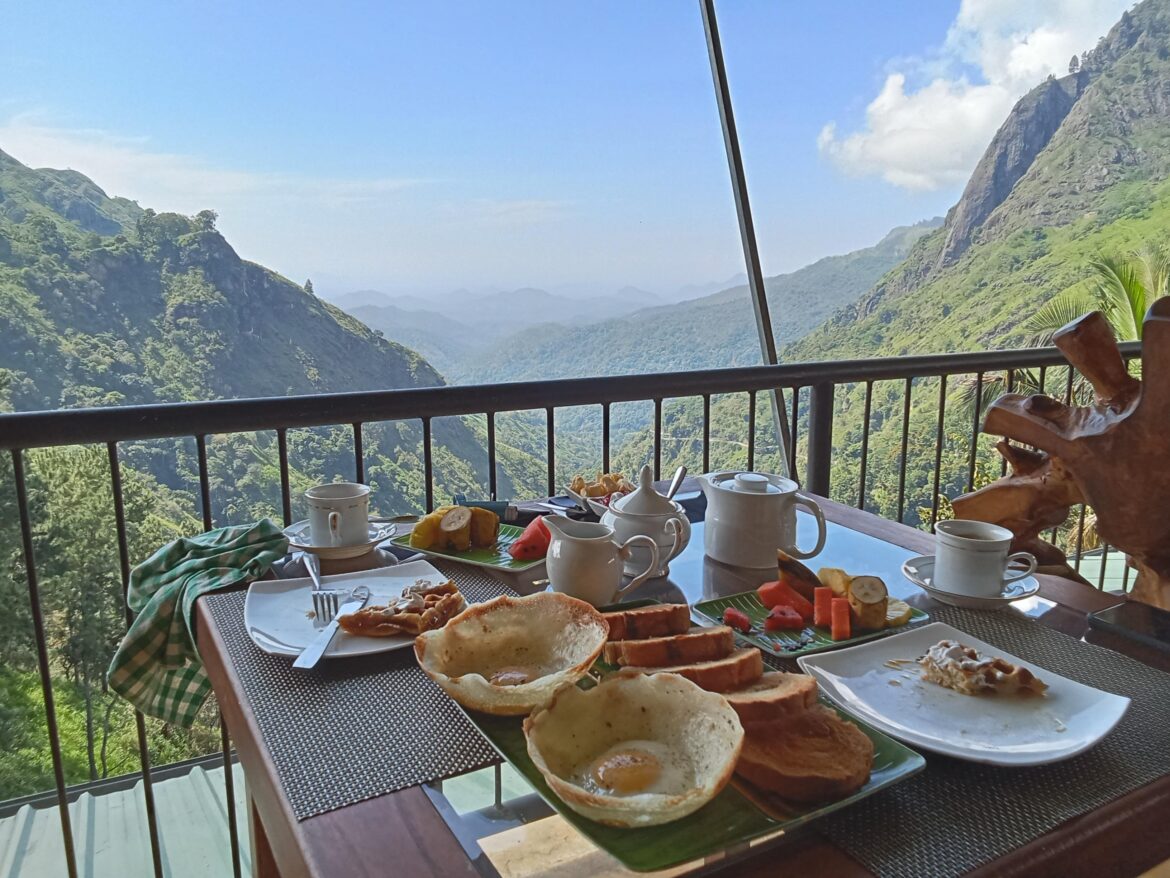 Egg hoppers with a view in Ella, Sri Lanka