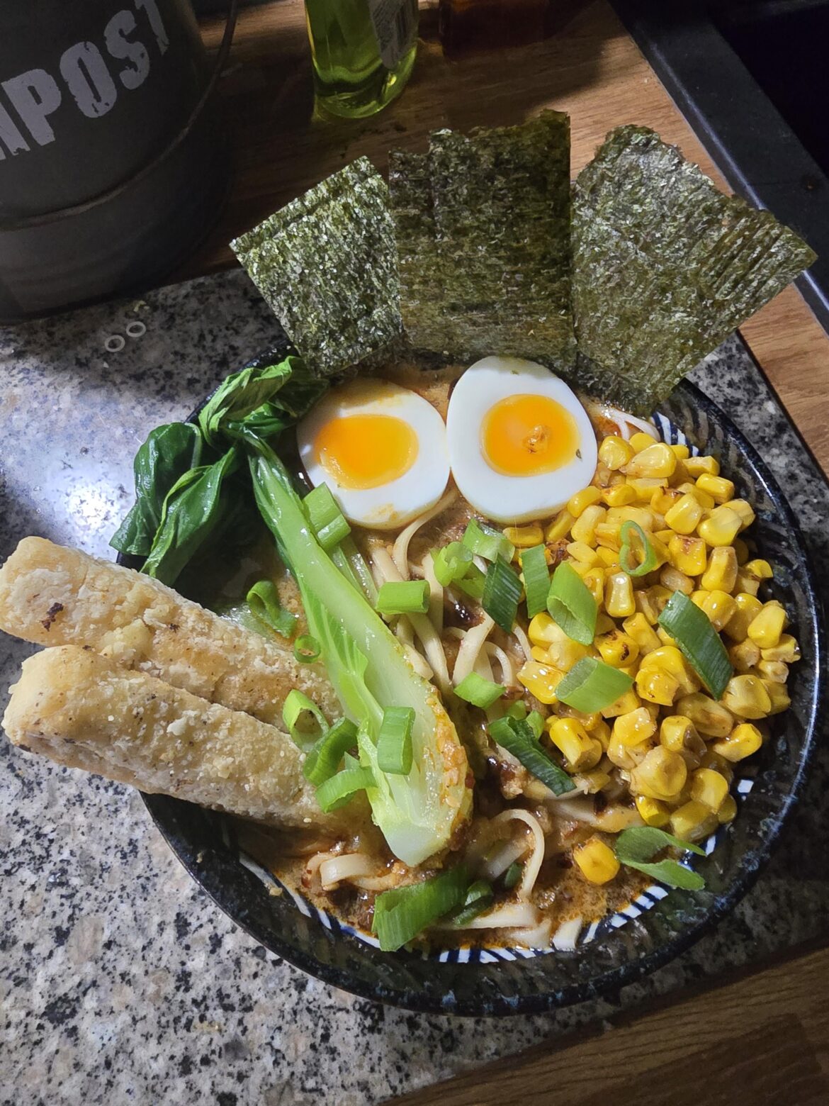 Homemade creamy vegetarian ramen :P
