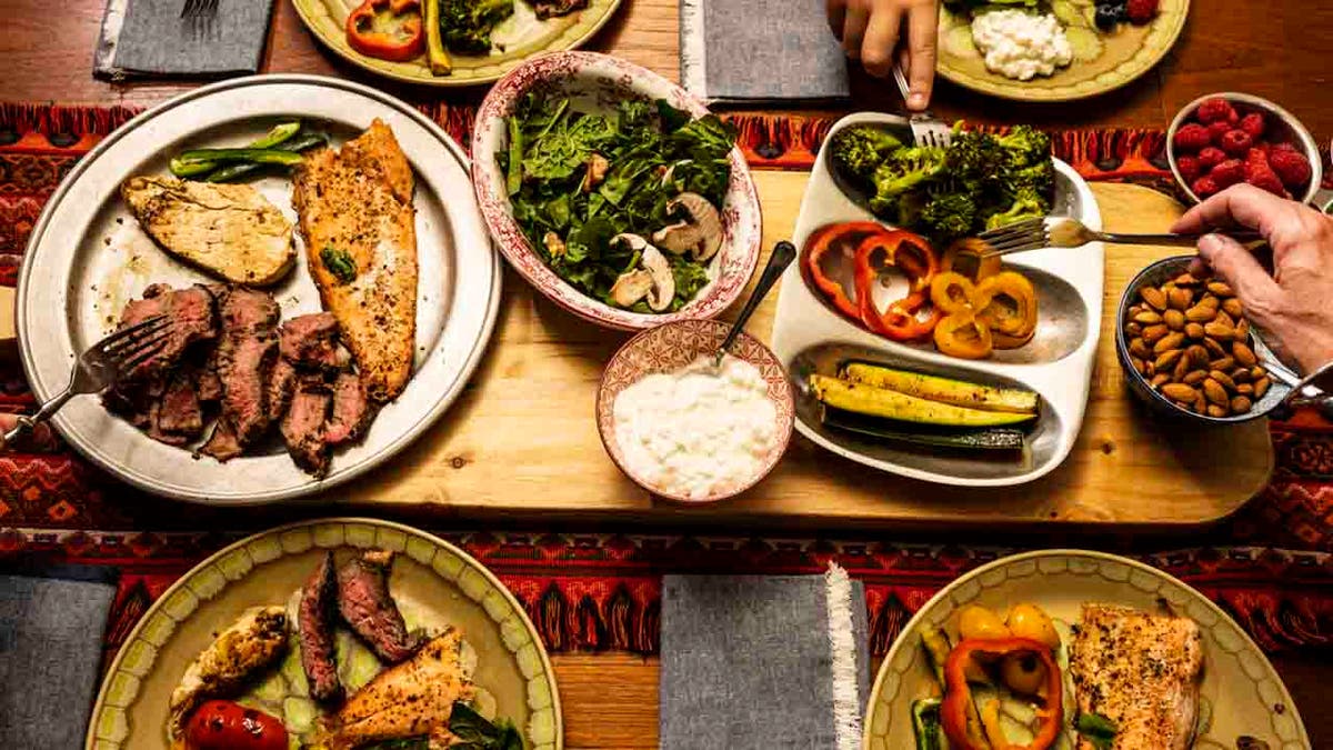 Keto diet meal on table