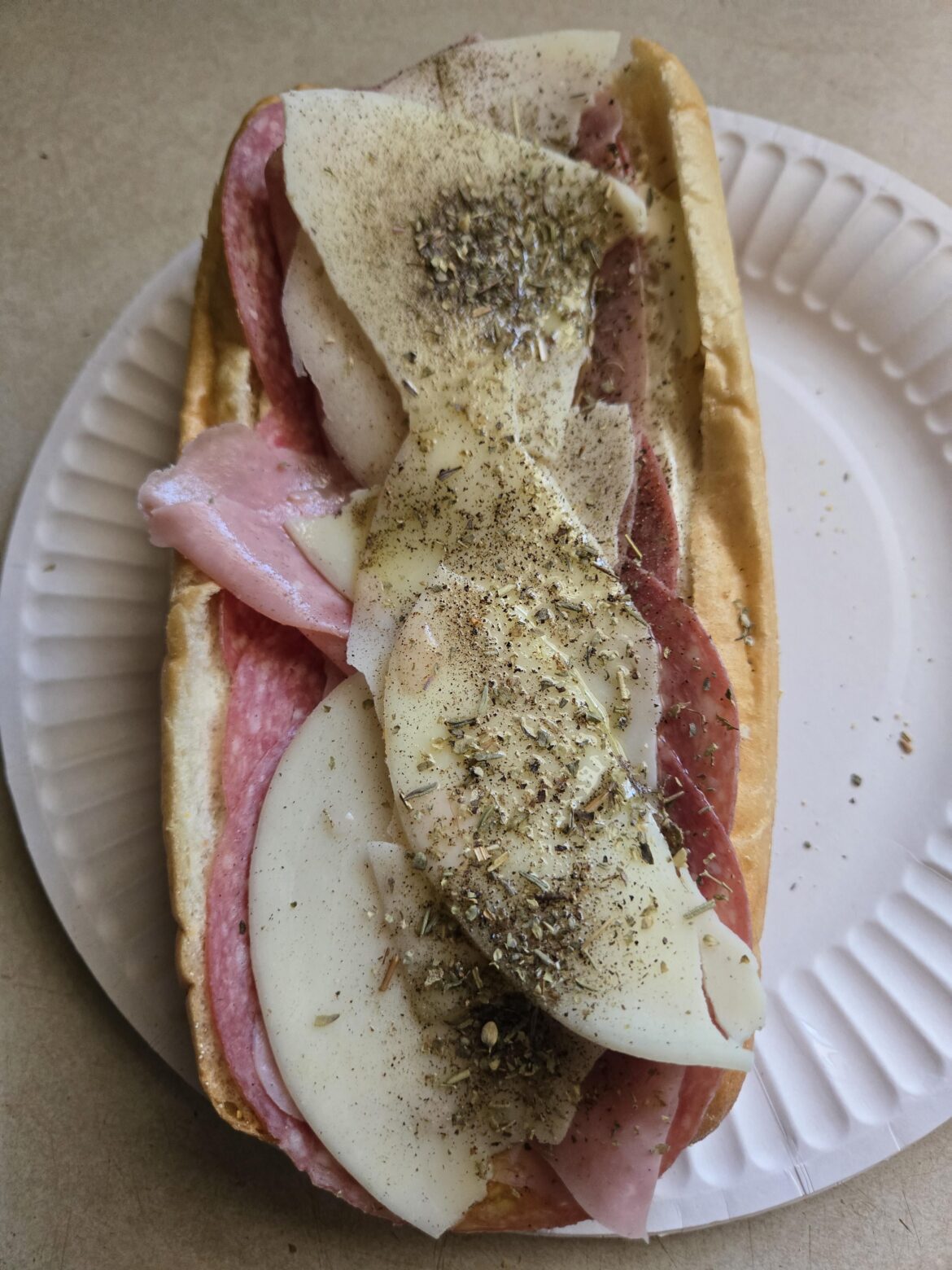 Salami, ham and provolone (no gabagool today) mangia!!!