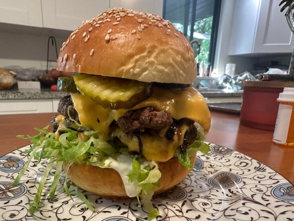 Had a craving for a proper cheese burger