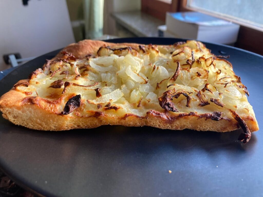 Onion focaccia from a local place