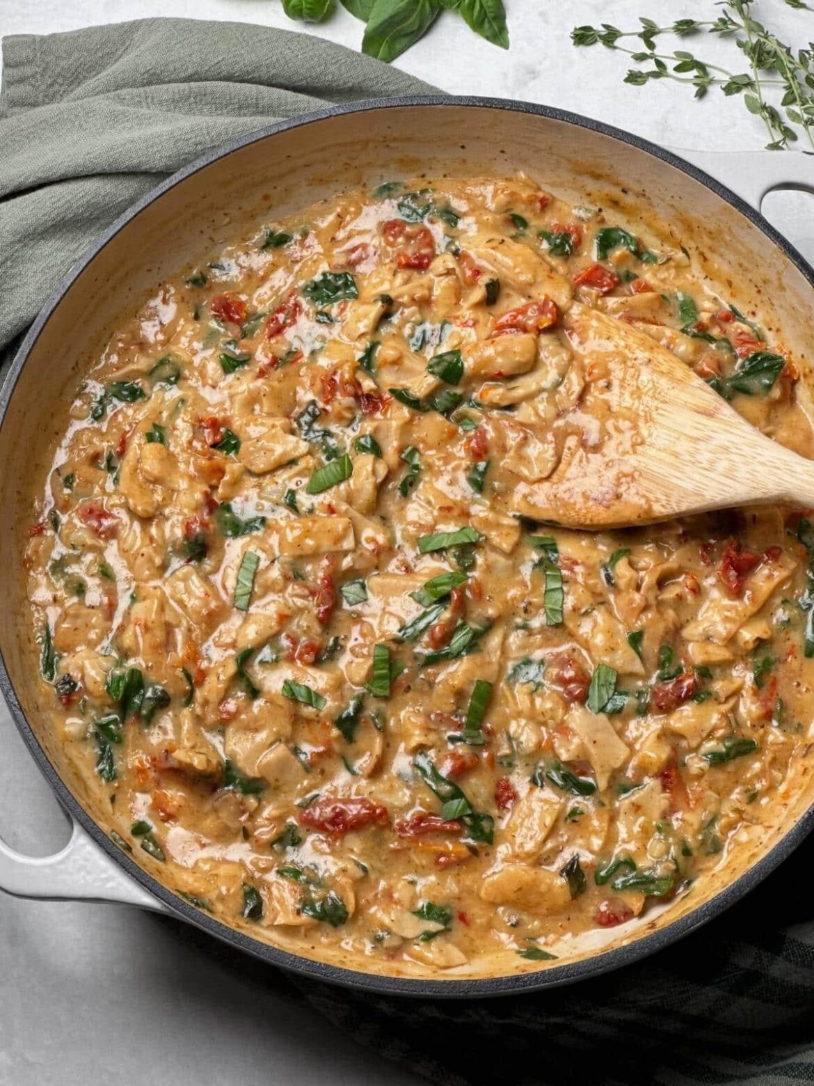 Vegan Chicken in a Sun-Dried Tomato Cream Sauce