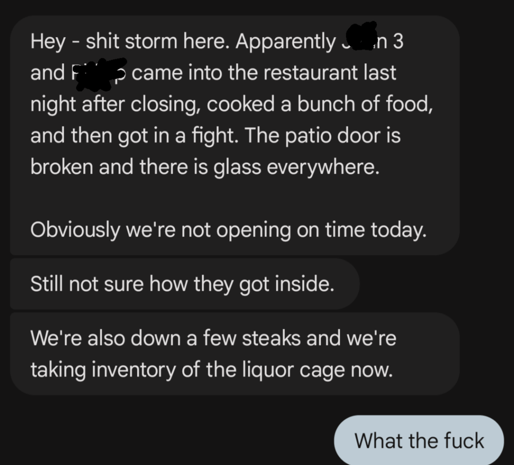 of all things I could have woken up to this morning