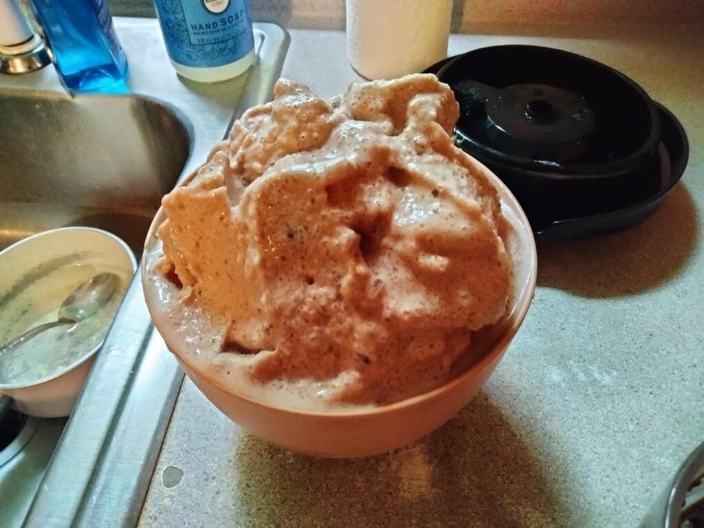 Mint-Chocolate Protein Fluff w/ Fudge Protein Swirl