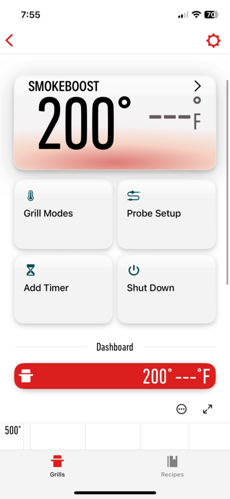 Weber searwood/ app help