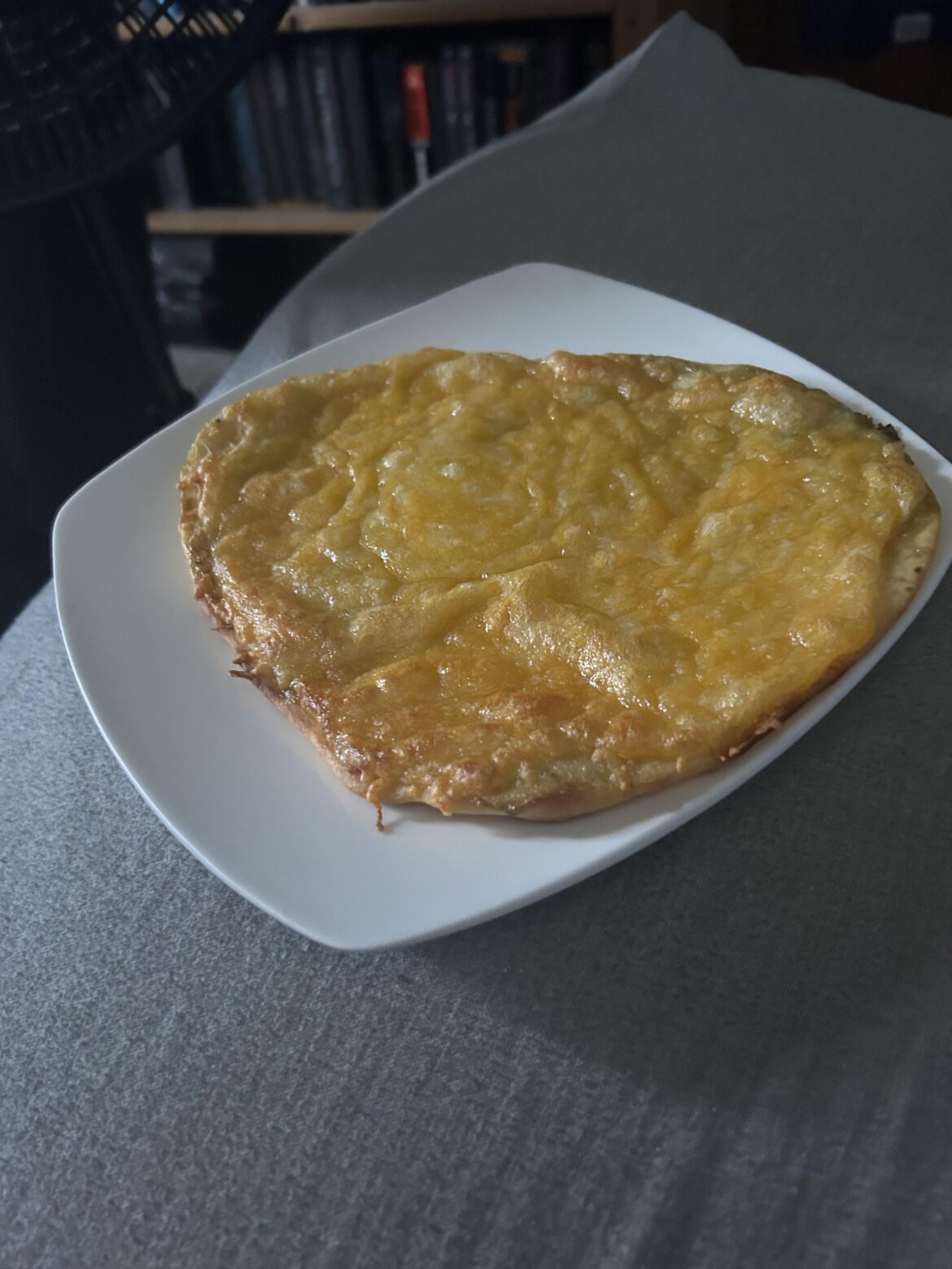Naan flatbread with Colby Jack
