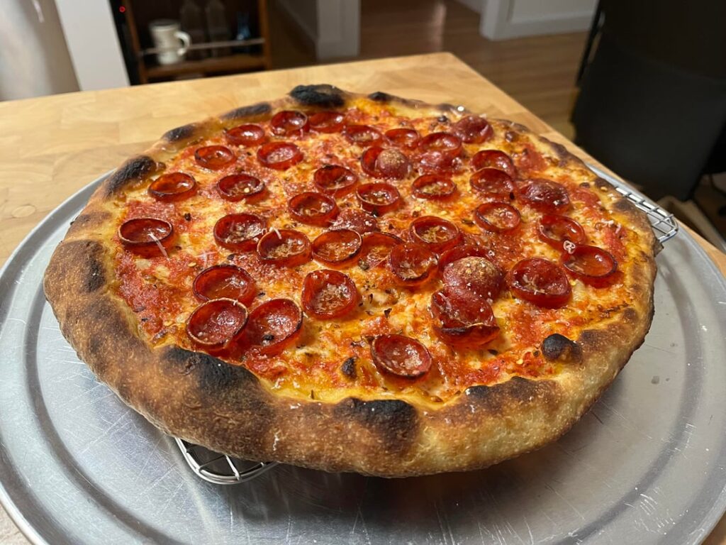 Home oven pepperoni and plain cheese
