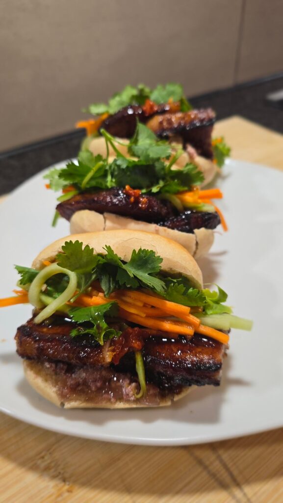 [Homemade] Banh mi with Porkbelly