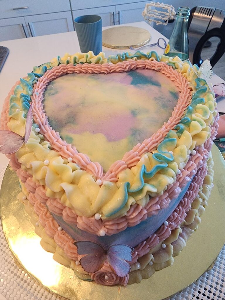 Taylor Swift - Lover Album - themed cake for a Bridal Shower