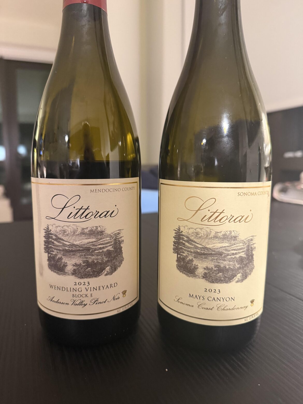 Littorai 2023 Block E Pinot and 2023 Mays Canyon Chardonnay