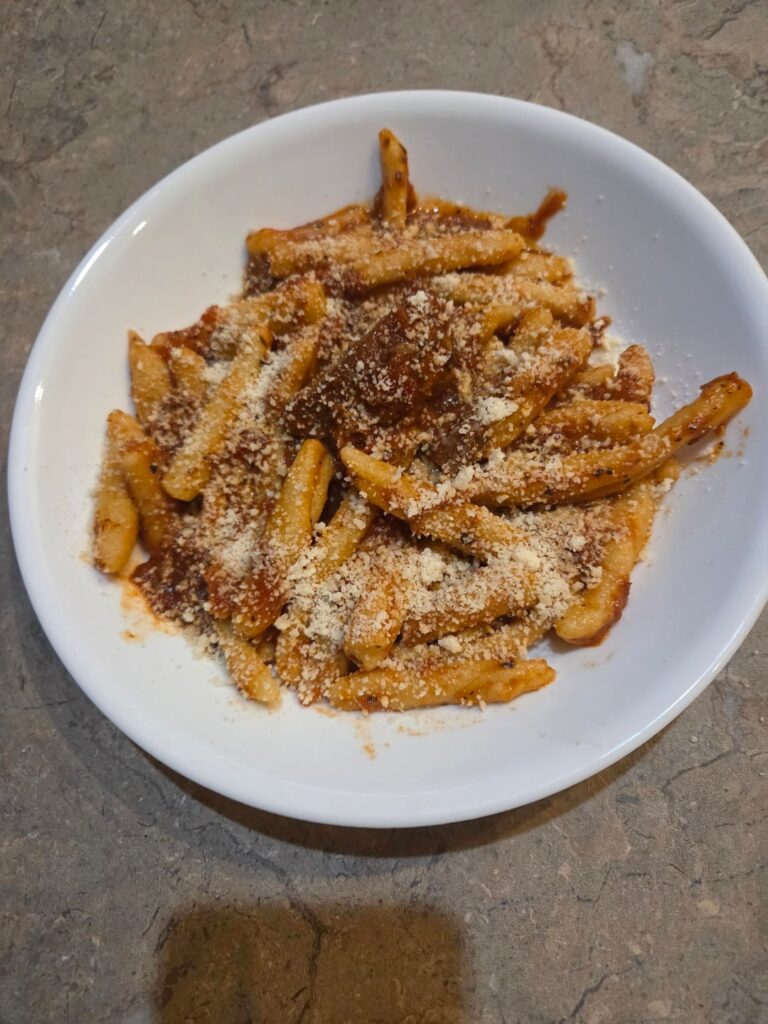 Homemade Cavatelli and Sugo