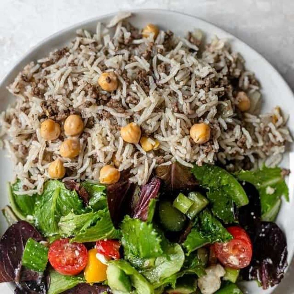 Mediterranean Ground Beef and Rice