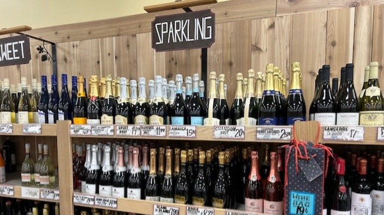 Trader Joe's sparkling wine section