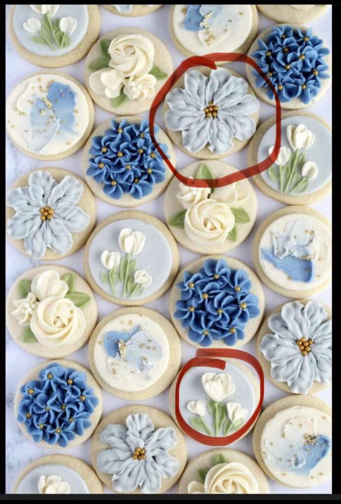 what piping tips would i use to do the cookies circled?