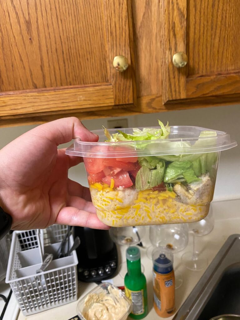 Volume halal cart recipe (688g w/ bowl, 632 cal)