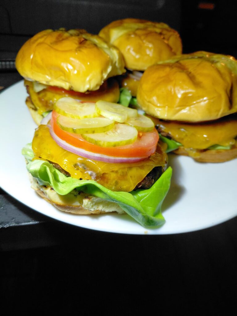 Was gifted like one of everything from Omaha steaks lol. Tried the burgers tonight cooked from frozen, pretty solid but not life changing. Included bonus pic of the size of their steaks now (havent ordered from them since the early 2000s)