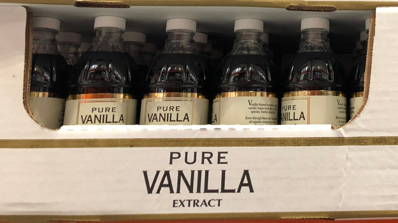 Bottles of pure vanilla extract at Costco