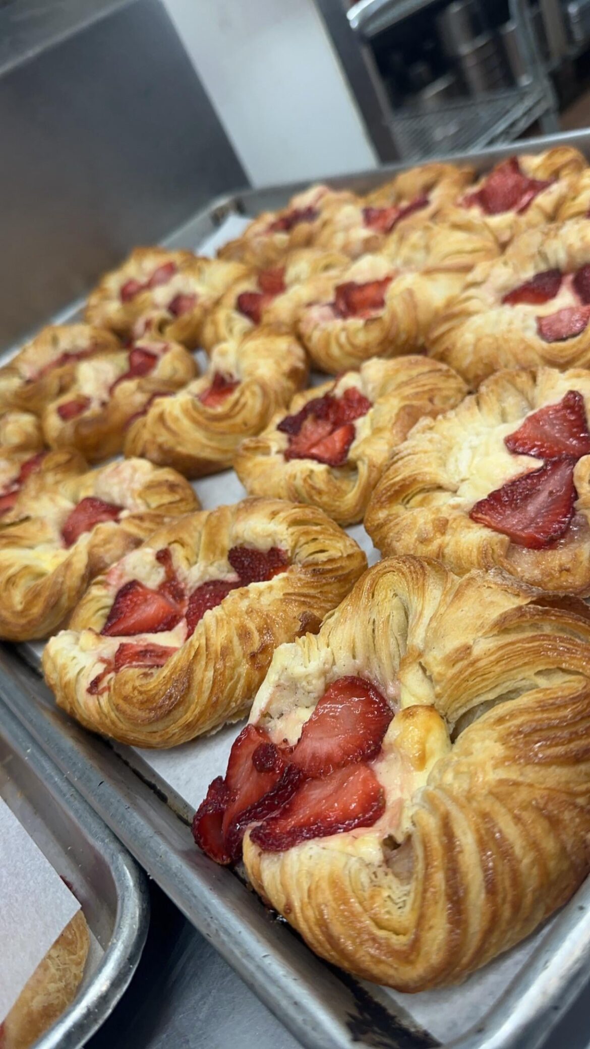 Strawberry and cheese danish