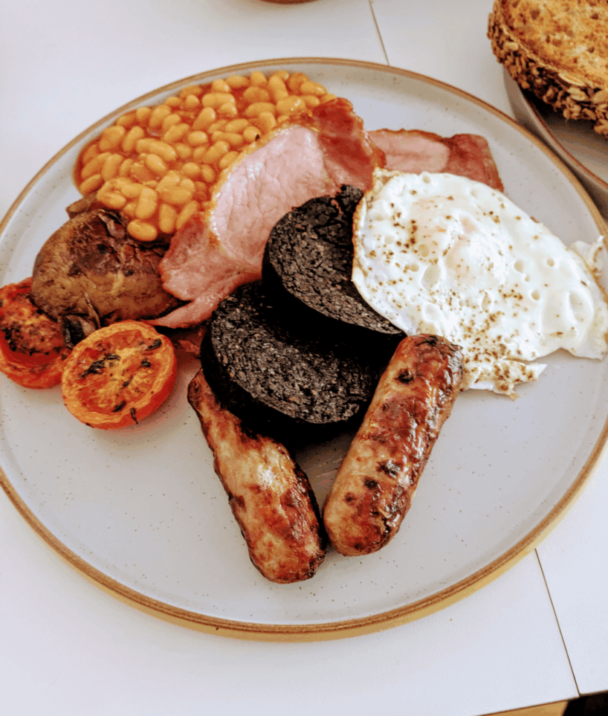 Homemade full English hangover cure.