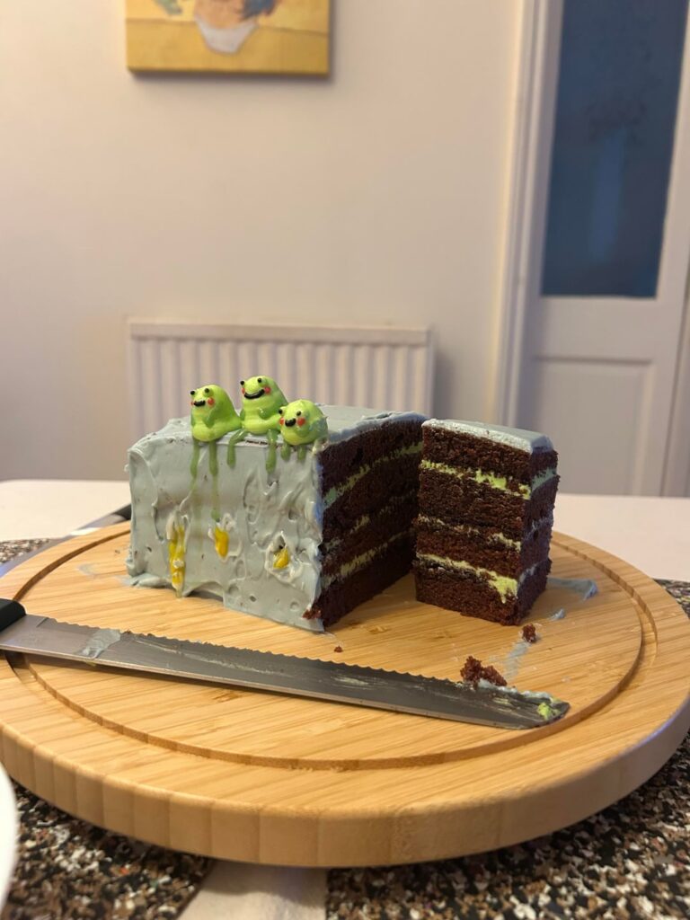 Fiancé made a vegan chocolate cake with lemon frosting for my 31st bday!