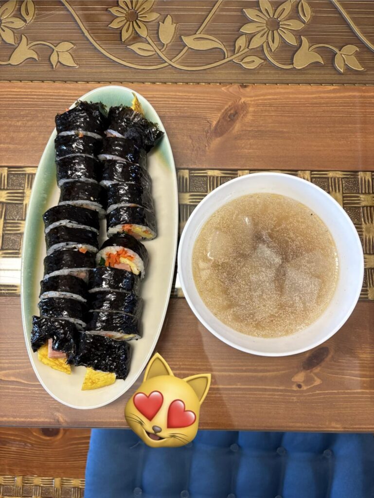 Mom's Homemade Gimbap and Shin Ramyun