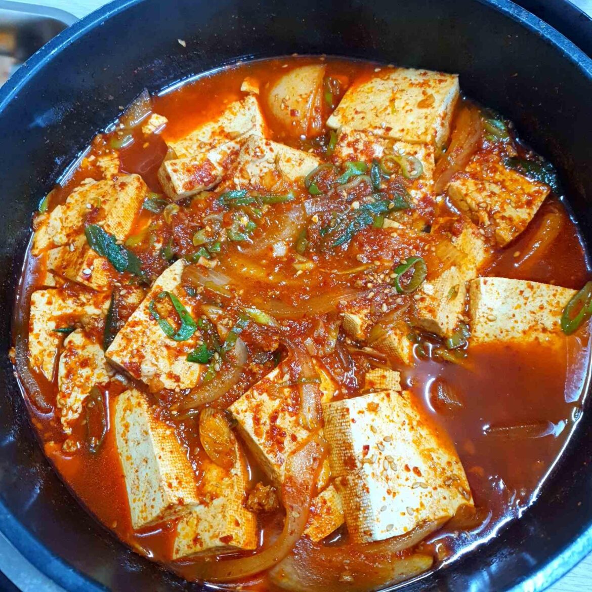 Spicy and savory braised tofu