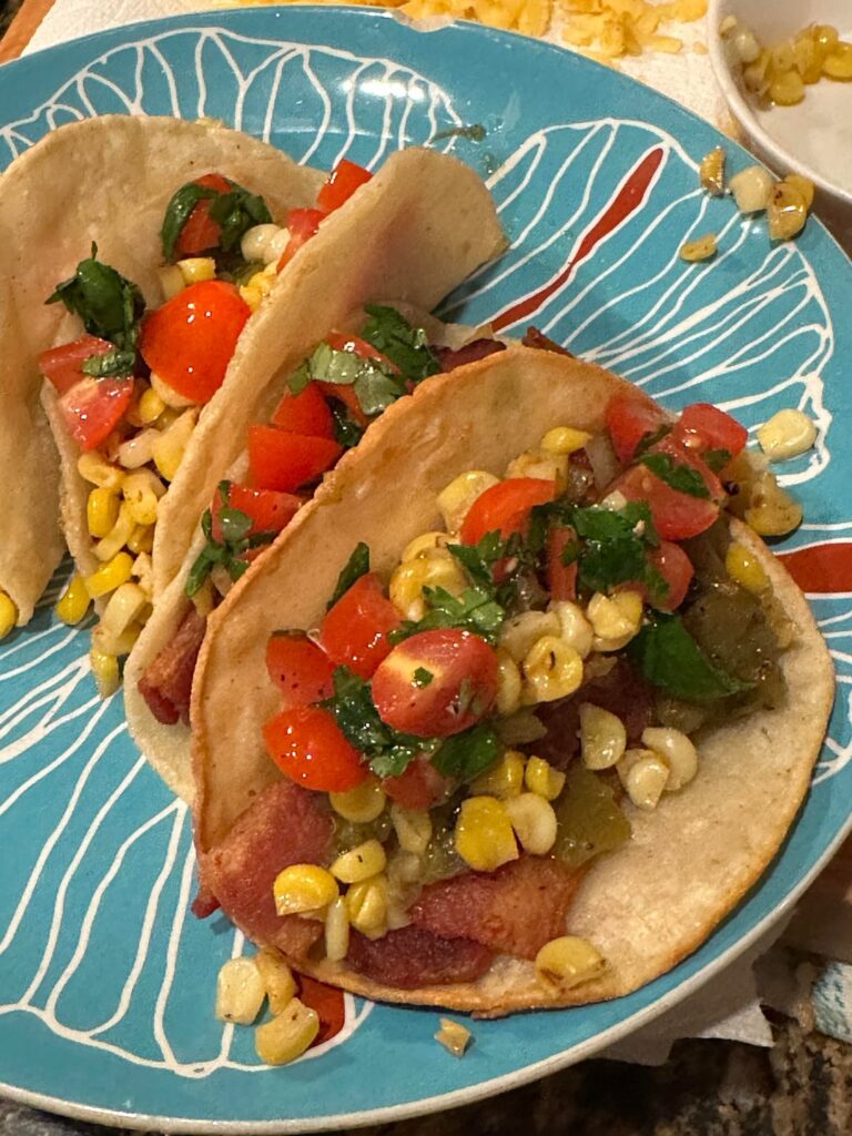 Little Taco Action with NM Green Chile-Spicy Hot!