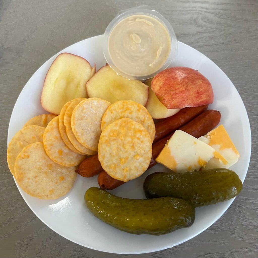 Charcuterie style lunch today! 485 cals