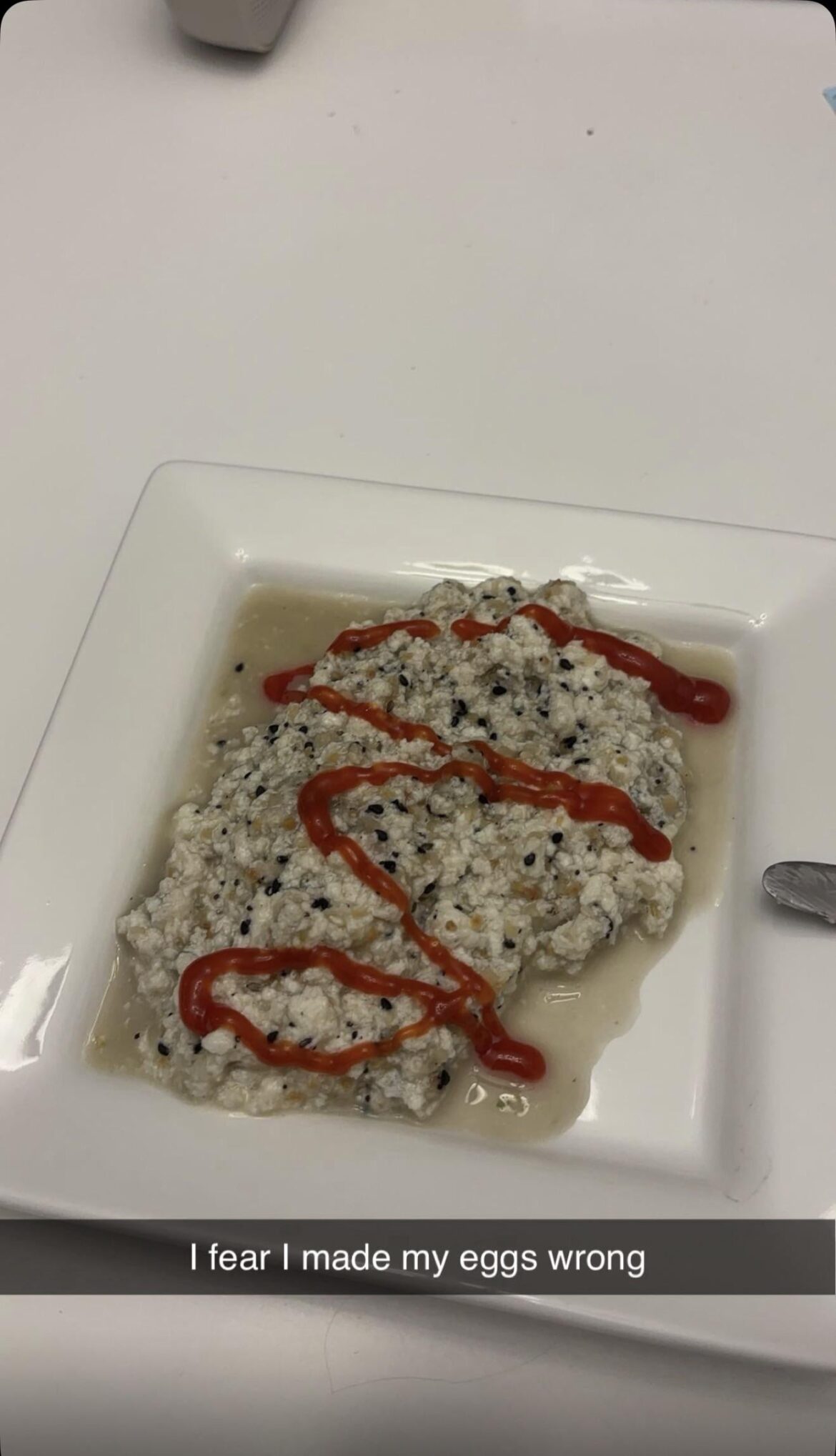 Roommate made scrambled eggs