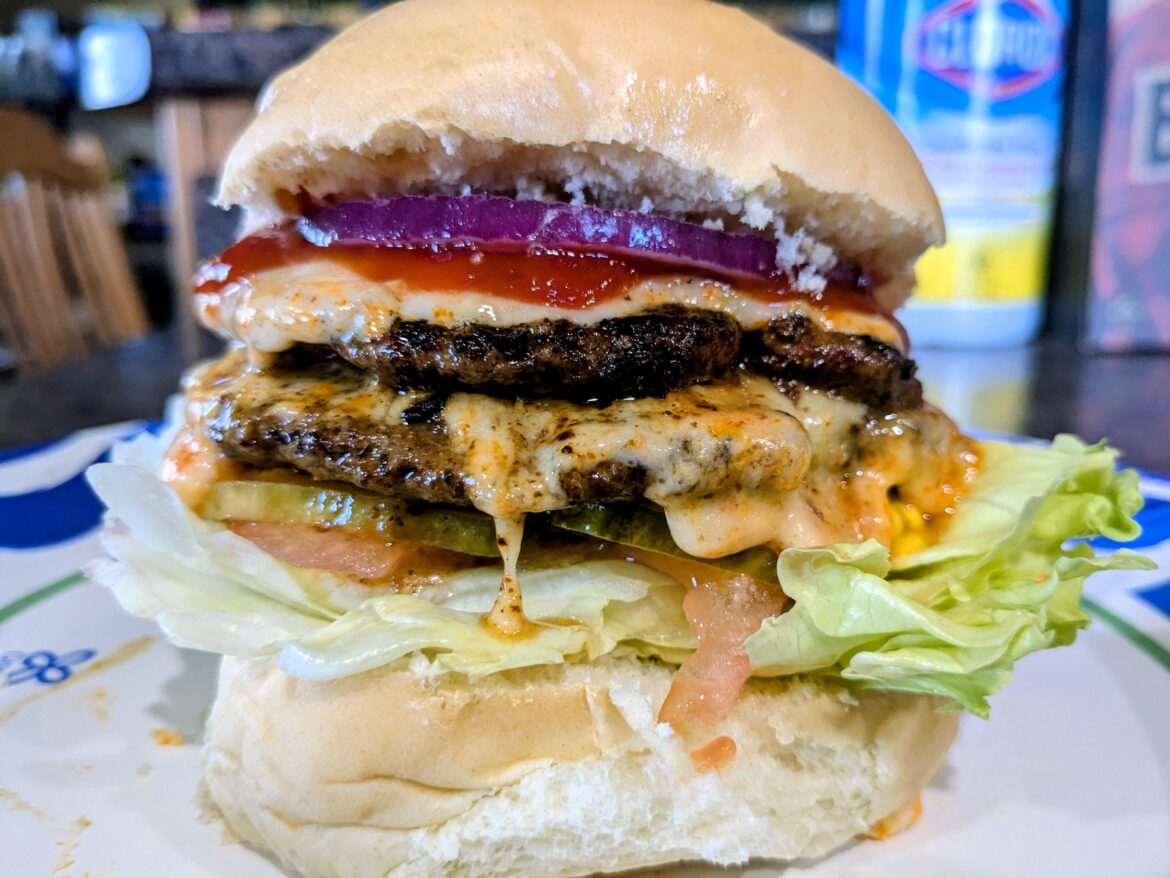 Burger for Breakfast during a Snow Storm