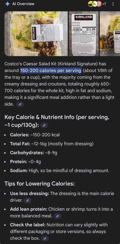 i think i've been overestimating the calories in my salad