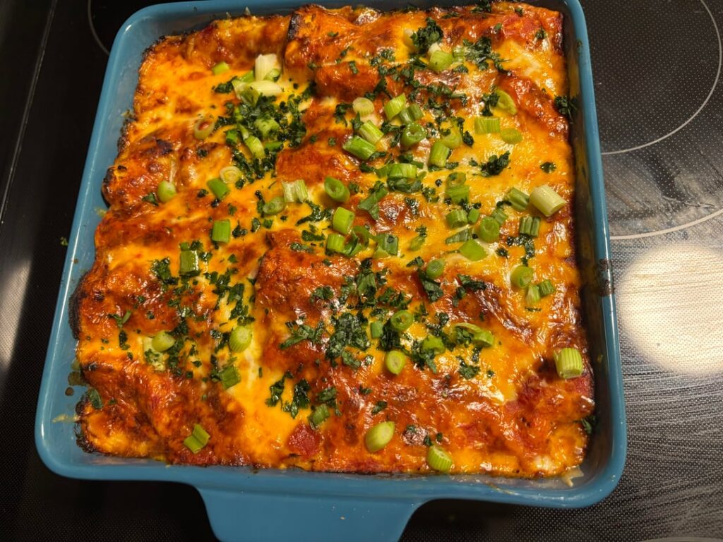 Black bean and cheese enchiladas