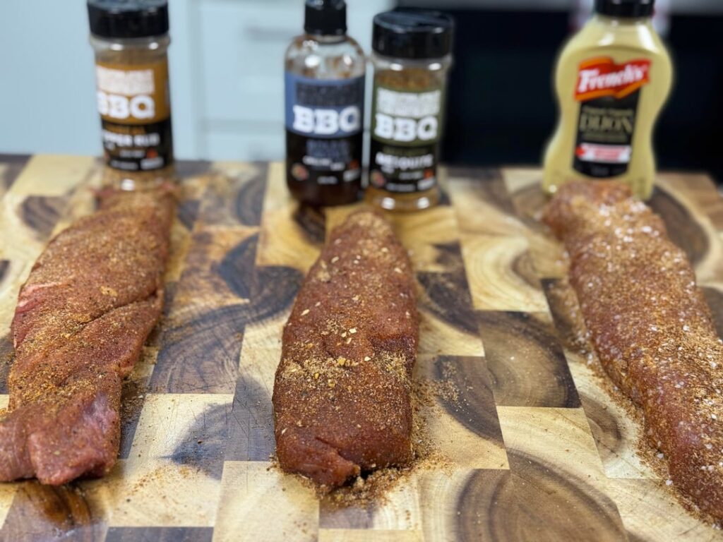 Pork Tenderloin: Different Binders & Rubs, Same Cook
