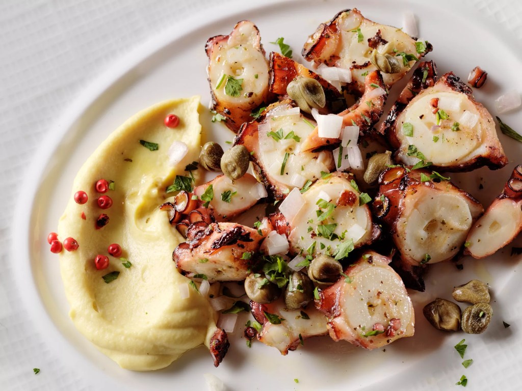 octopus on a plate