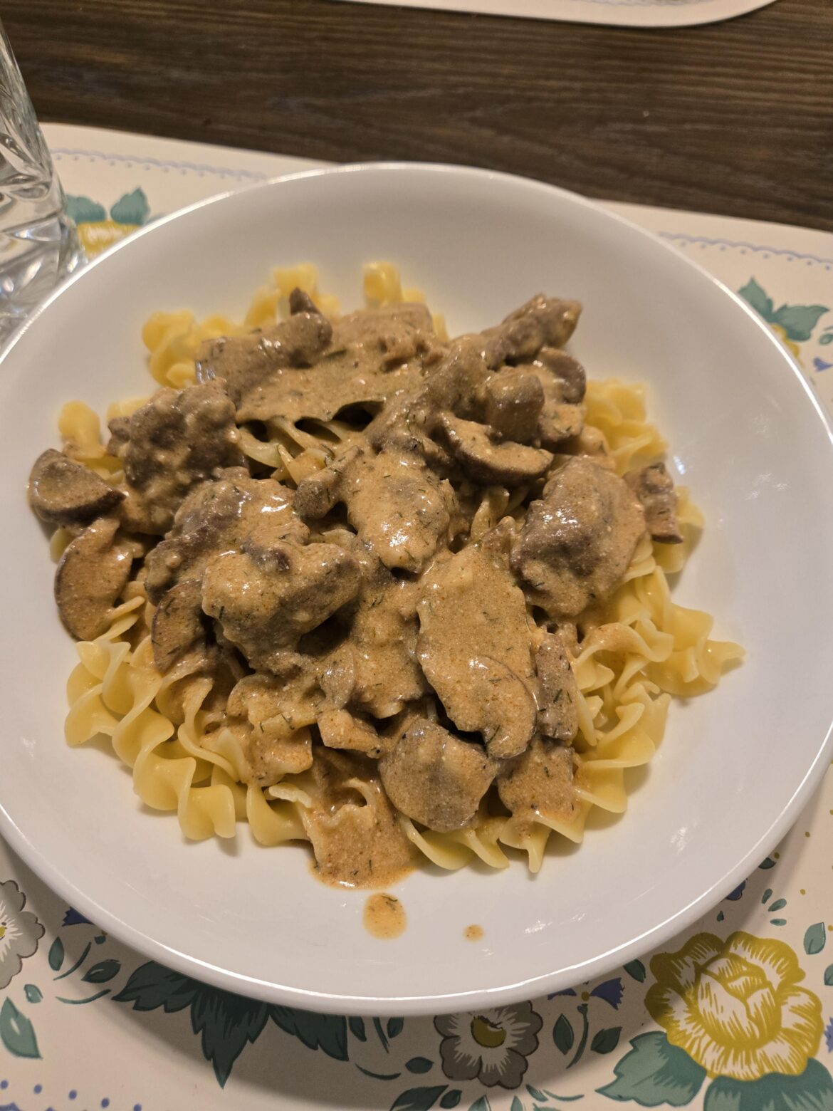 Beef stroganoff! Beef stroganoff!