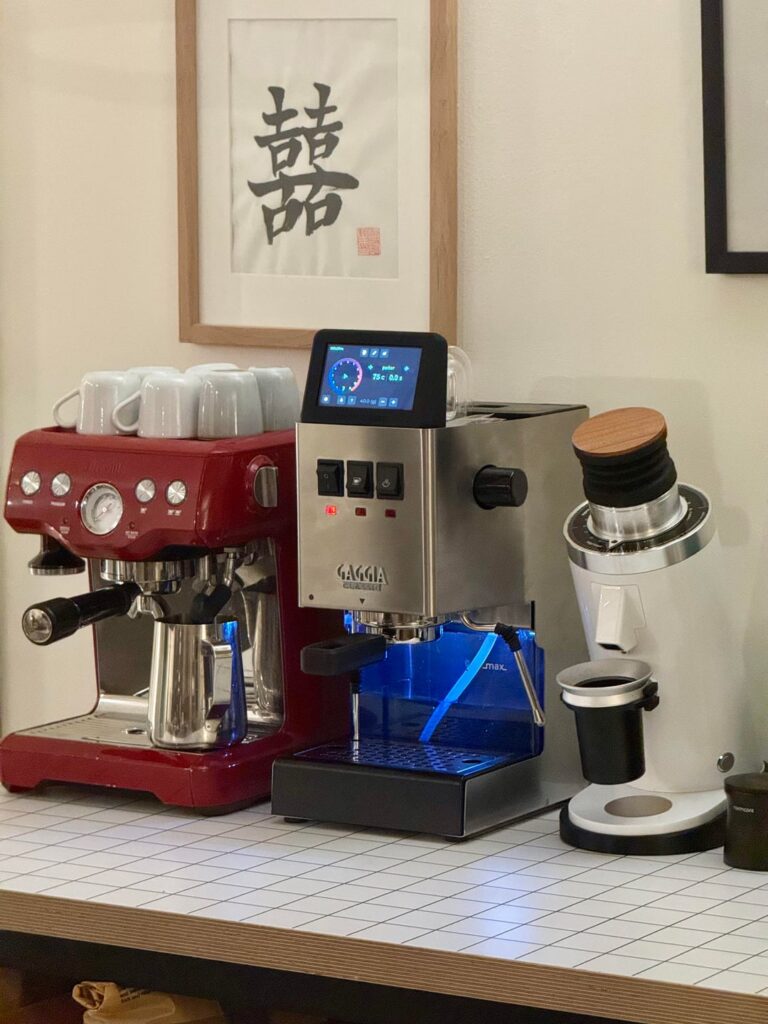 One is for hot water and steam, the other is for espresso.