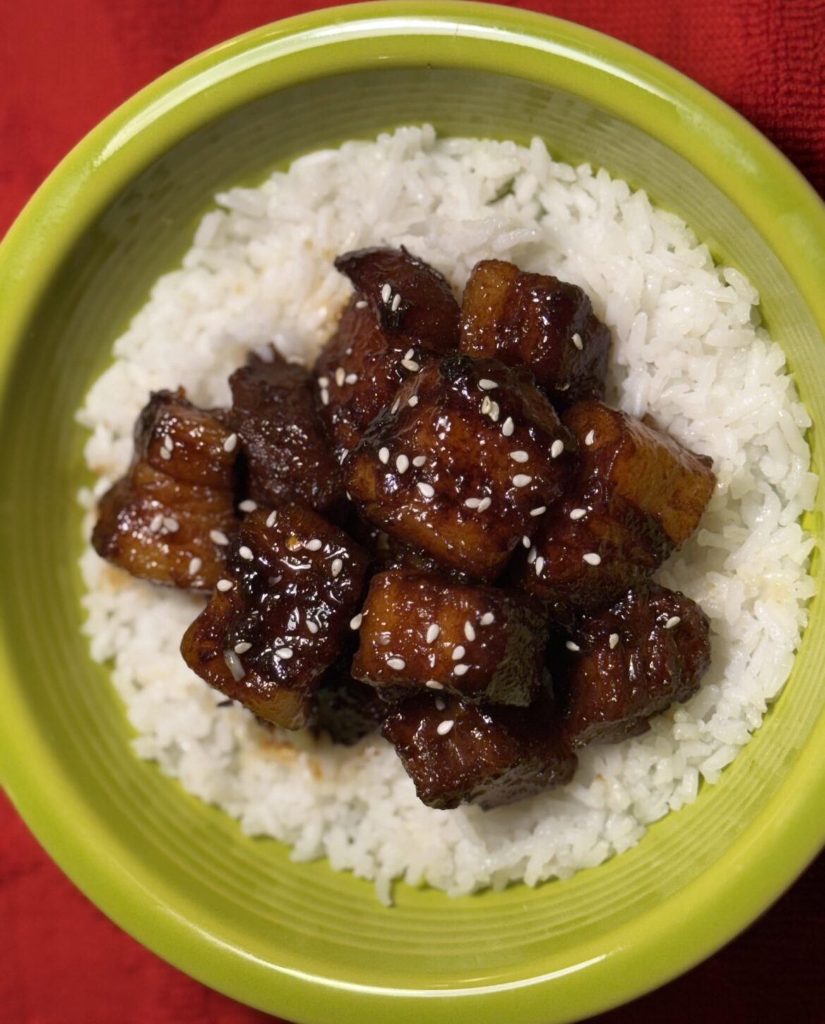 Braised Pork Belly with rice