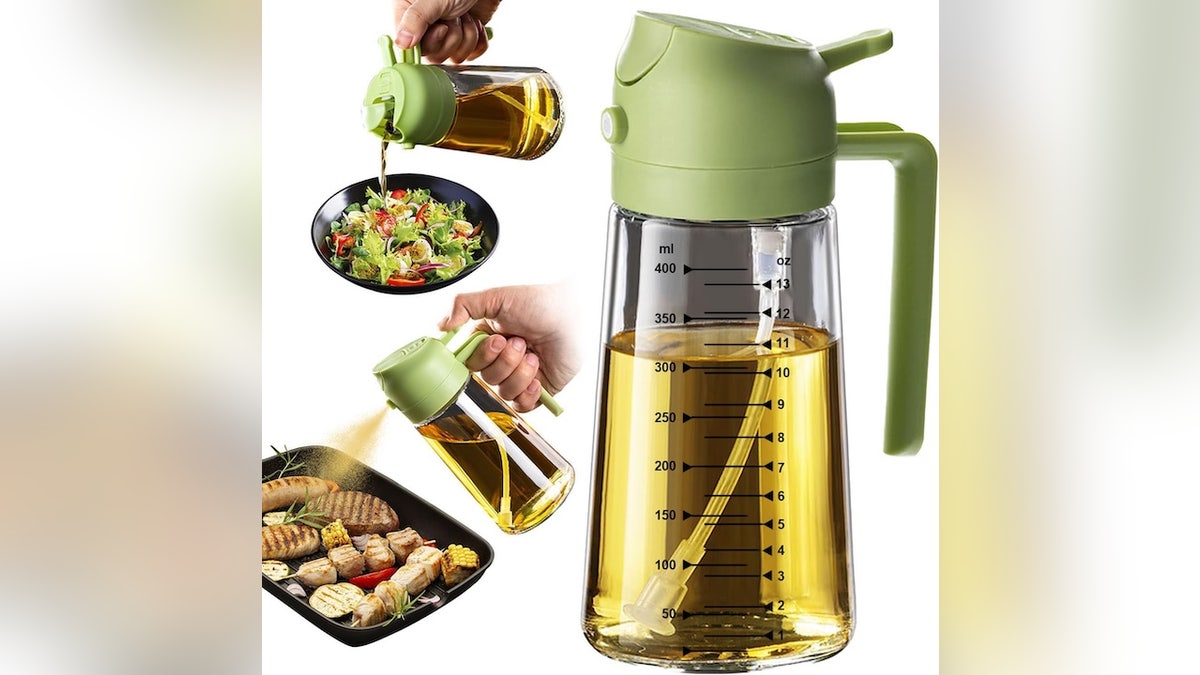 Control how much oil you use with this handy sprayer.
