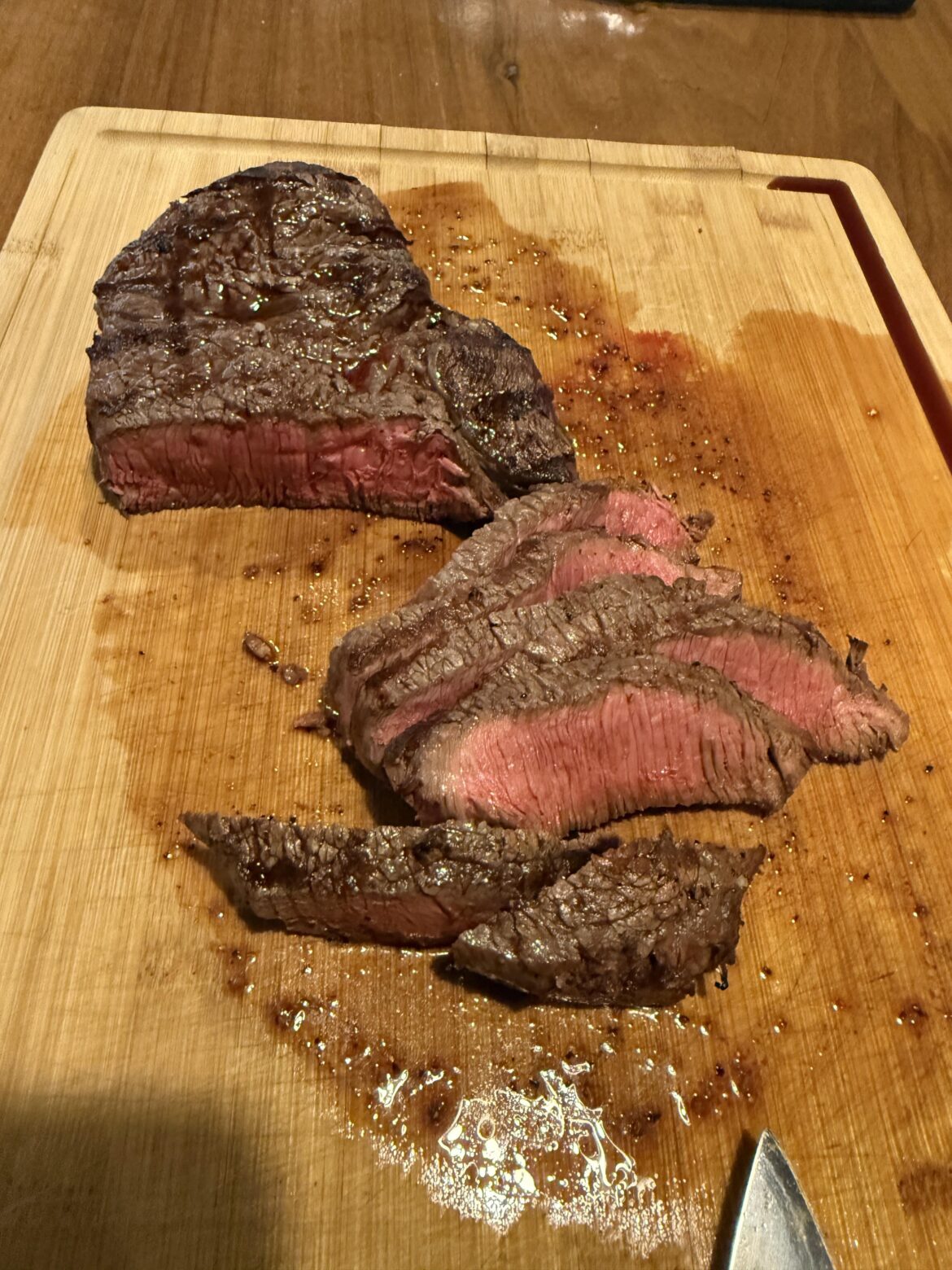 Follow up - result from the steak sticking to the grill post