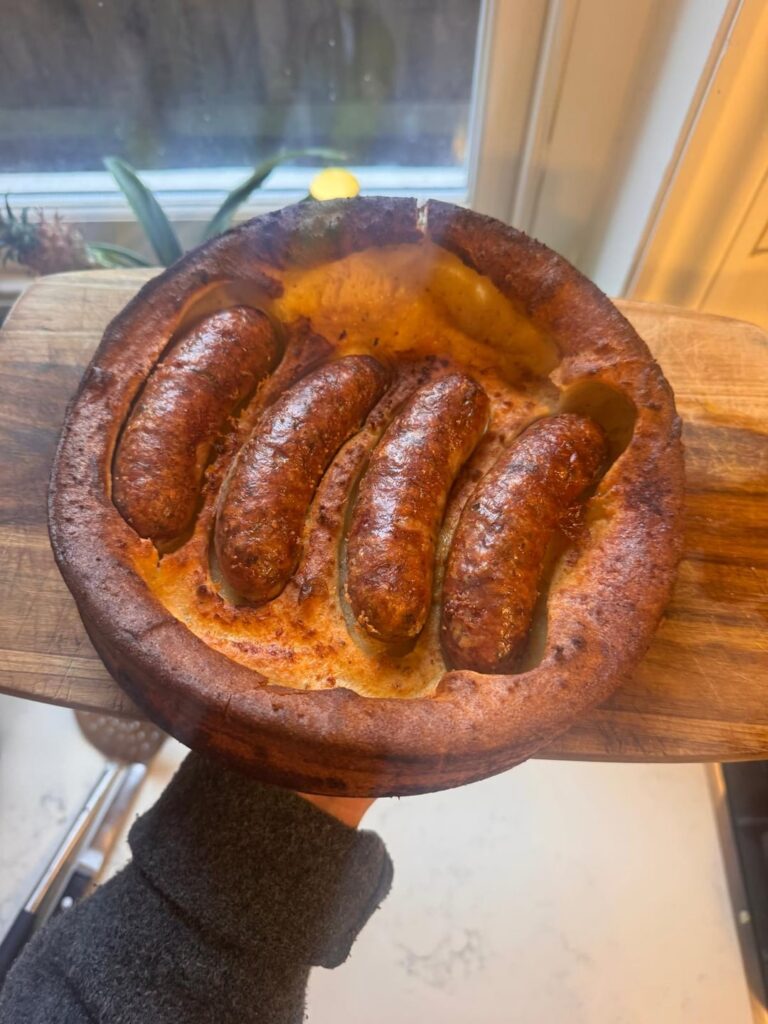 [Homemade] Classic Toad in the Hole with Onion Gravy