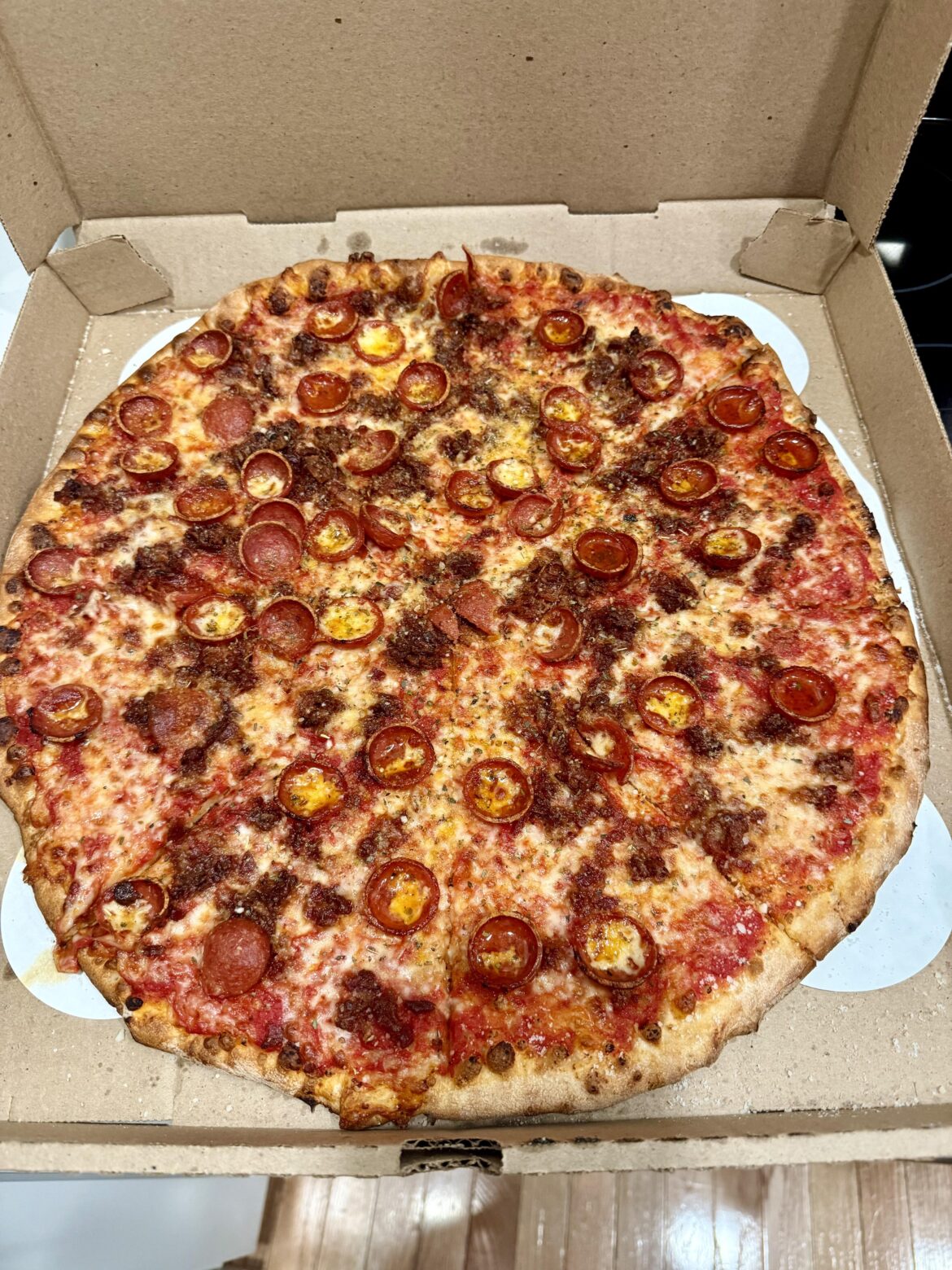 Bacon and pepperoni from my local shop