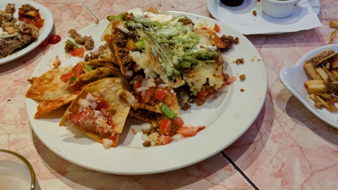 Late night nachos at Sneaky Dee's