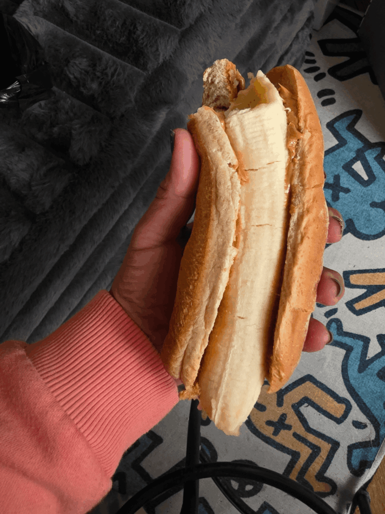 Peanut butter banana dog