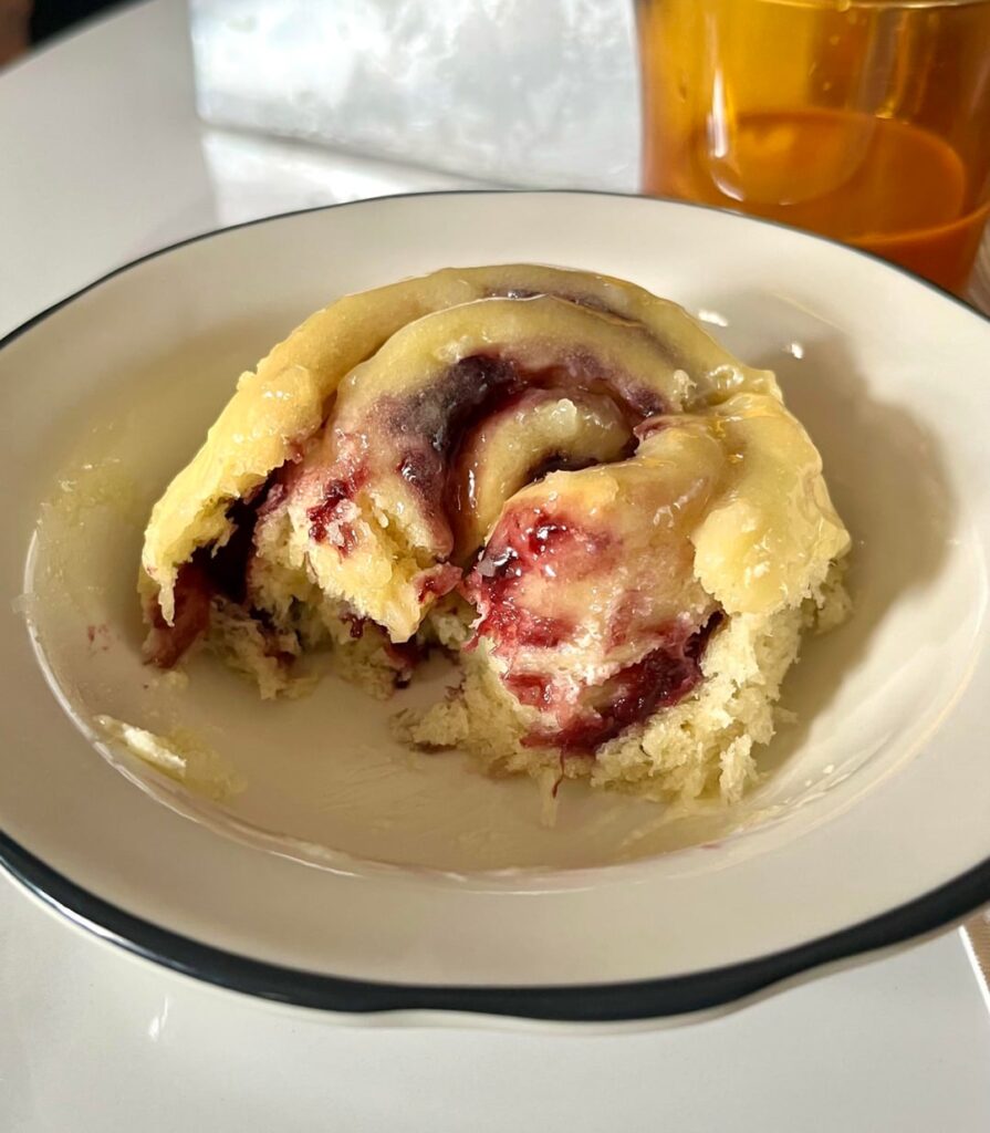 Mixed berries cinnamon rolls without cinnamon..