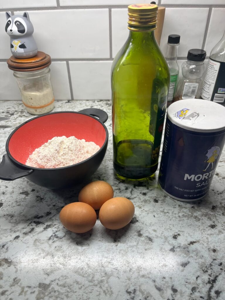 Homemade tortellini and homemade Alfredo sauce. First time with pasta shape