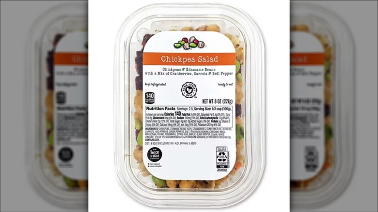 A container of Park Street Deli Chickpea Salad