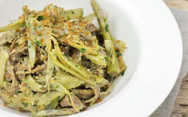 Hemp Pasta With Artichokes