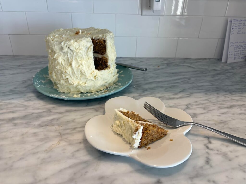 First ever bake and I made carrot cake!! For some reason the frosting ended up like spackle…