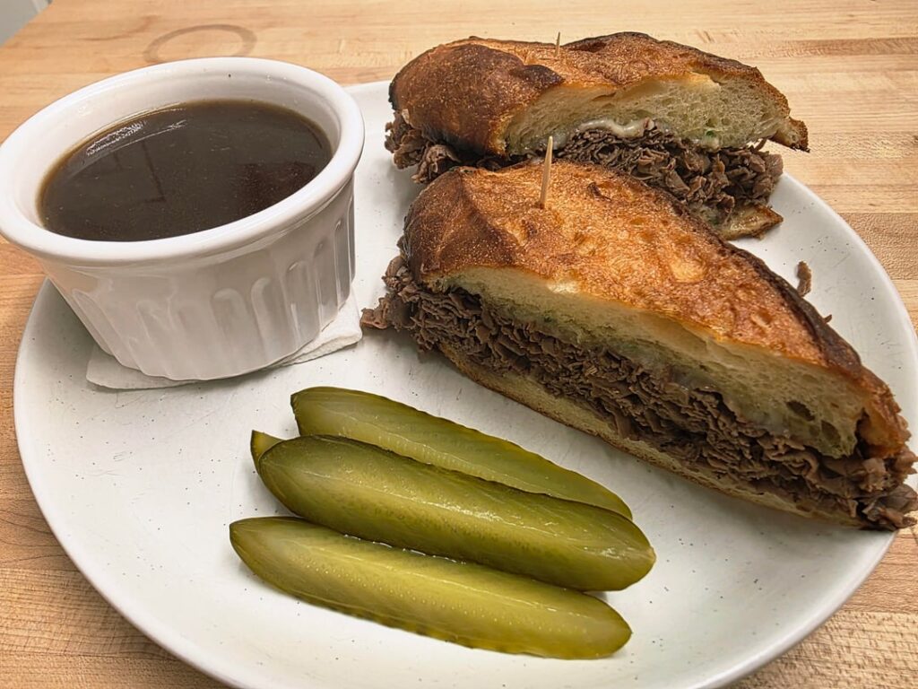 [Homemade] Beef dip sandwich